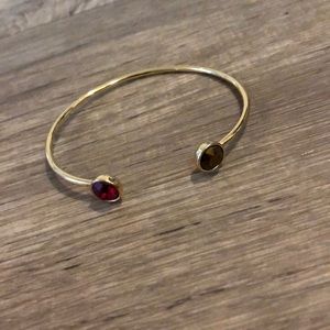 Garnet and Gold adjustable cuff